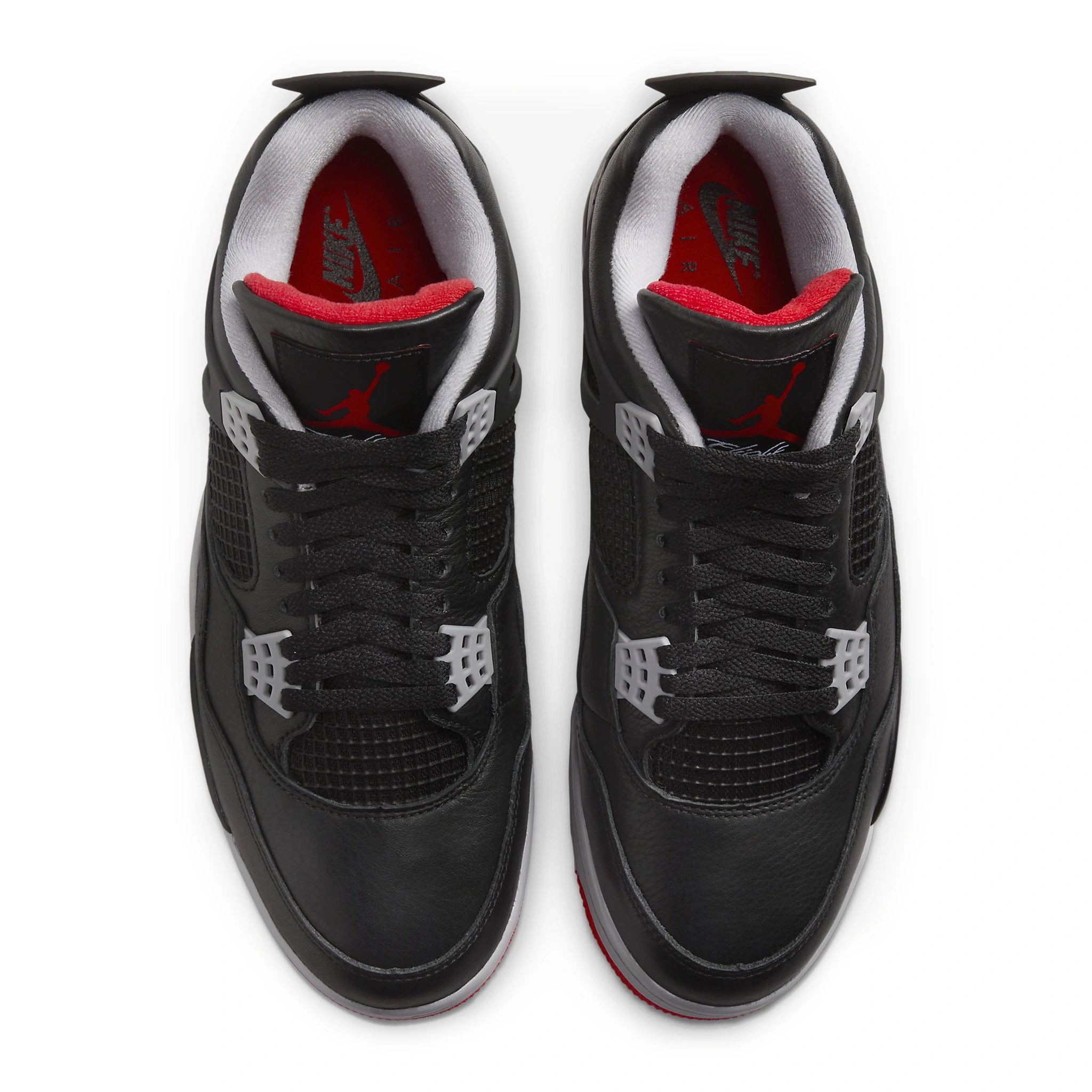 Top down view of Air Jordan 4 OG Bred Reimagined